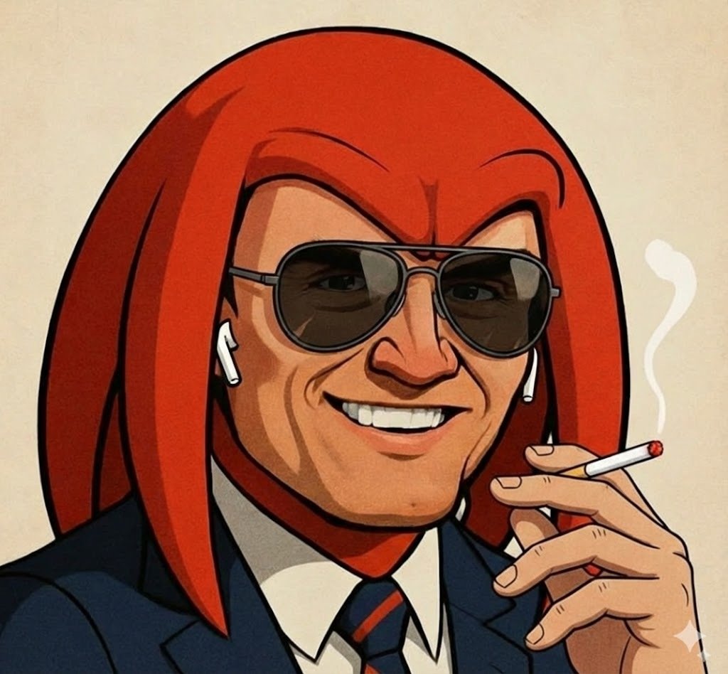 knuckles sourire ecouteurs charlie fumeur lunettes