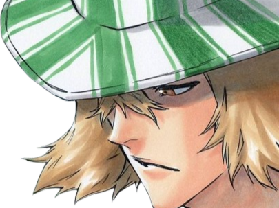 kisuke urahara bleach chapeau vert cheveux blonds opimissime bloop