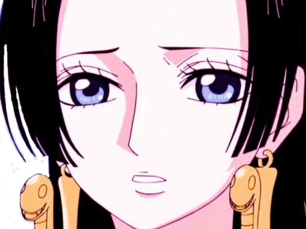 boa hancock one piece boucle oreille serpent cheveux noirs waifu bloop