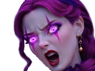 cirque violet waifu femme clown