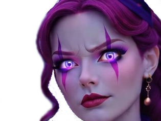 cirque violet waifu femme clown