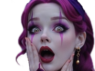 cirque violet waifu femme clown