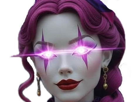 cirque violet waifu femme clown