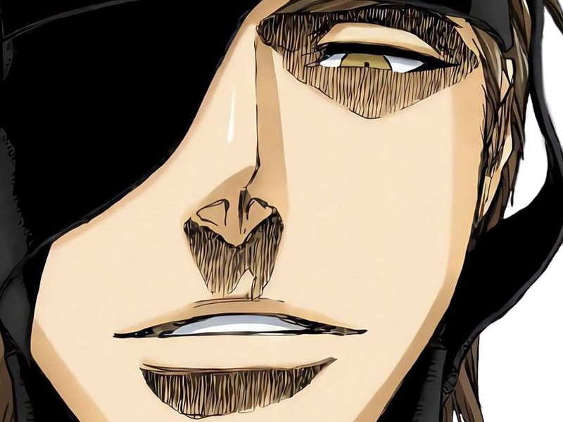 sosuke aizen bleach tybw anime manga shinigami capitaine 5eme-division scelle antagoniste bandeau-oeil cheveux-bruns yeux-marrons just-as-planned