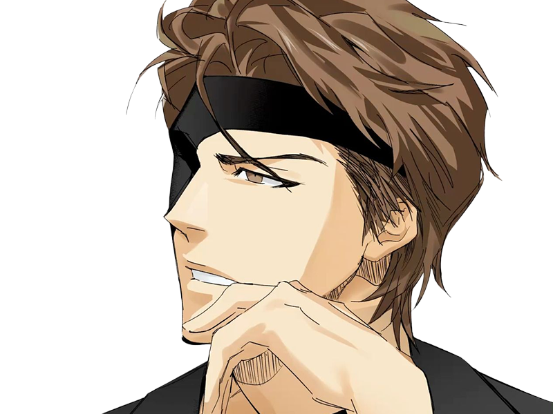 sosuke aizen bleach tybw anime manga shinigami capitaine 5eme-division scelle antagoniste bandeau-oeil cheveux-bruns yeux-marrons just-as-planned
