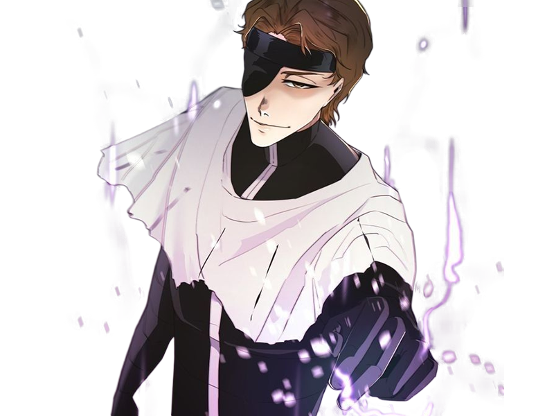 sosuke aizen bleach tybw anime manga shinigami capitaine 5eme-division scelle antagoniste bandeau-oeil cheveux-bruns yeux-marrons just-as-planned