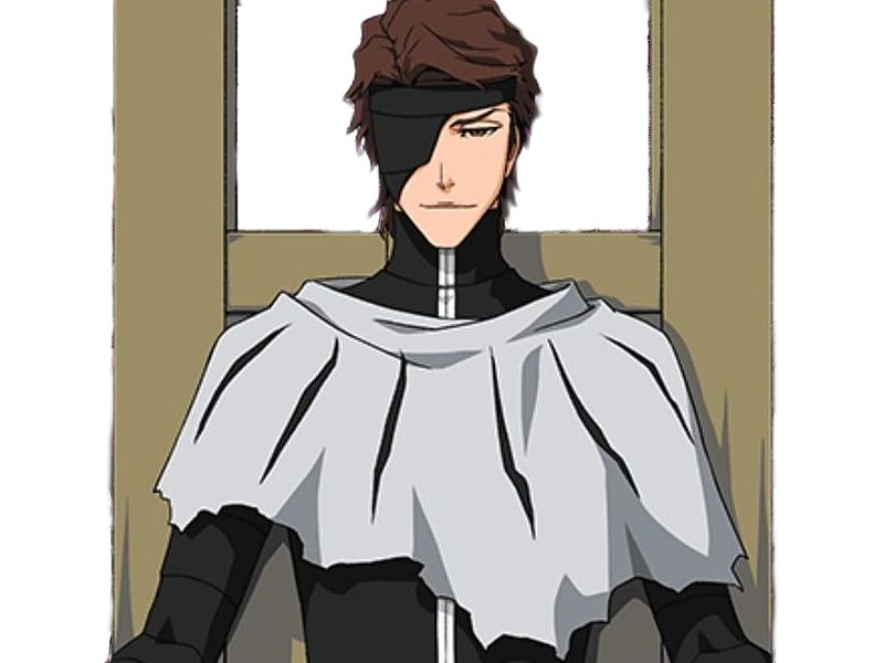 sosuke aizen bleach tybw anime manga shinigami capitaine 5eme-division scelle antagoniste bandeau-oeil cheveux-bruns yeux-marrons just-as-planned
