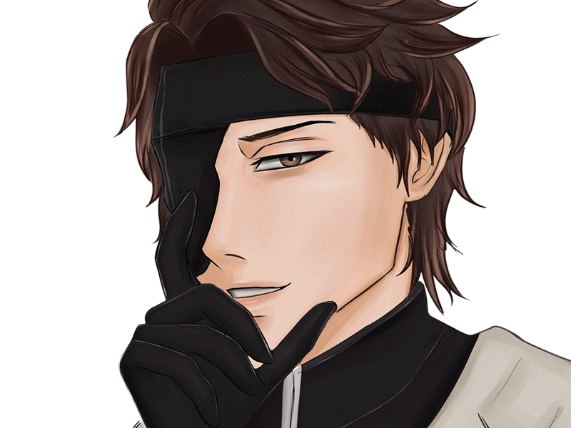 sosuke aizen bleach tybw anime manga shinigami capitaine 5eme-division scelle antagoniste bandeau-oeil cheveux-bruns yeux-marrons just-as-planned