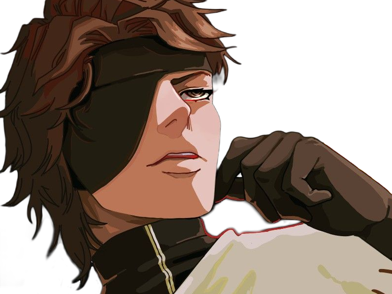 sosuke aizen bleach tybw anime manga shinigami capitaine 5eme-division scelle antagoniste bandeau-oeil cheveux-bruns yeux-marrons just-as-planned