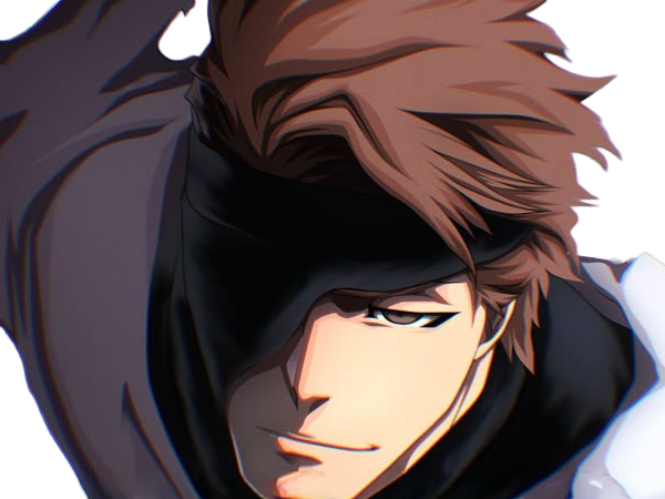 sosuke aizen bleach tybw anime manga shinigami capitaine 5eme-division scelle antagoniste bandeau-oeil cheveux-bruns yeux-marrons just-as-planned