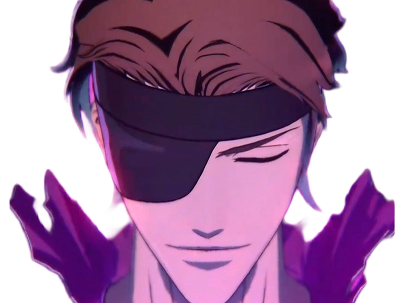 sosuke aizen bleach tybw anime manga shinigami capitaine 5eme-division scelle antagoniste bandeau-oeil cheveux-bruns yeux-marrons just-as-planned