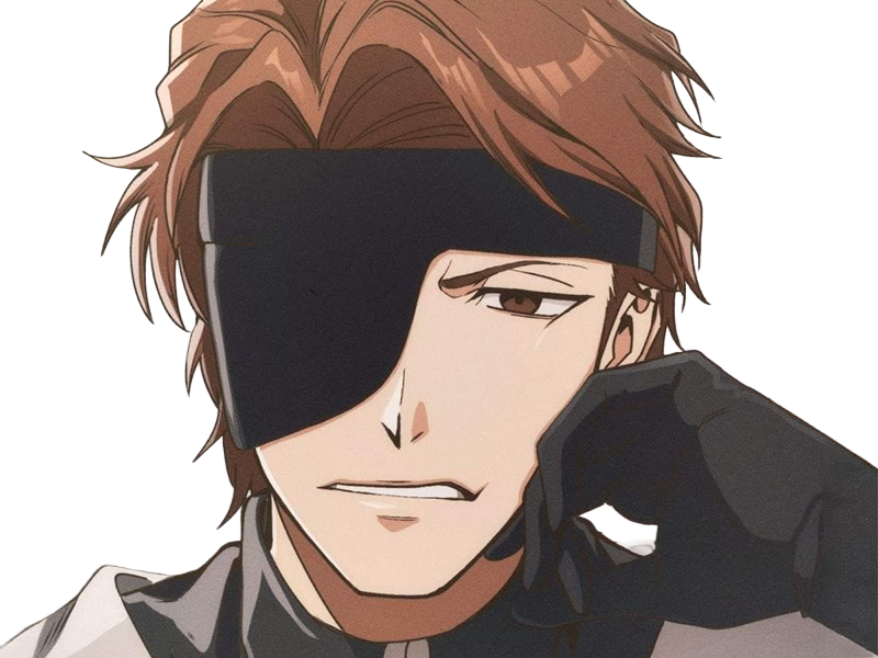 sosuke aizen bleach tybw anime manga shinigami capitaine 5eme-division scelle antagoniste bandeau-oeil cheveux-bruns yeux-marrons just-as-planned