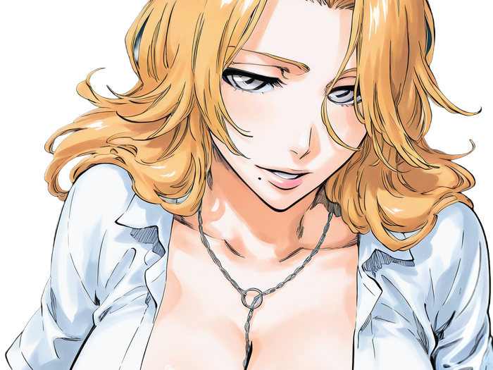 rangiku matsumoto bleach manga shinigami lieutenant 10eme-division waifu femme gotei-13 cheveux-blonds-venitiens yeux-bleus blonde rousse pulpeuse