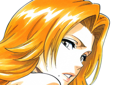 rangiku matsumoto bleach manga shinigami lieutenant 10eme-division waifu femme gotei-13 cheveux-blonds-venitiens yeux-bleus blonde rousse pulpeuse