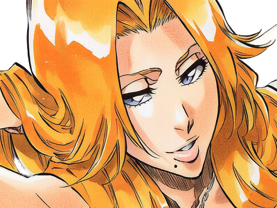 rangiku matsumoto bleach manga shinigami lieutenant 10eme-division waifu femme gotei-13 cheveux-blonds-venitiens yeux-bleus blonde rousse pulpeuse