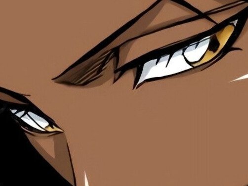 yoruichi shihouin bleach peau mate yeux ambre jaune cheveux violets desdemone loco bloop