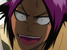 yoruichi-shihouin-bleach-peau-mate-yeux-ambre-jaune-cheveux-violets-desdemone-loco-bloop