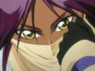 yoruichi-shihouin-bleach-peau-mate-yeux-ambre-jaune-cheveux-violets-desdemone-loco-bloop