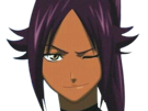 yoruichi-shihouin-bleach-peau-mate-yeux-ambre-jaune-cheveux-violets-desdemone-loco-bloop