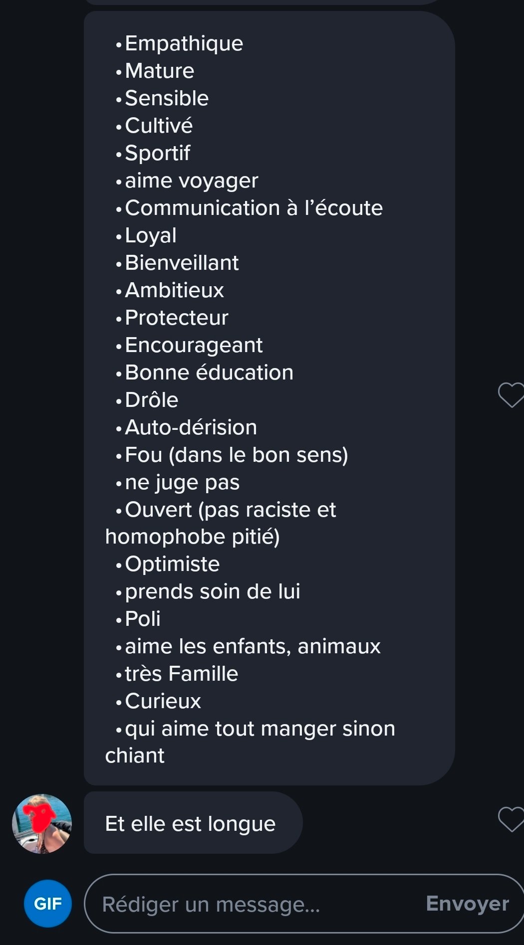 tinder hinge bumble app rencontre criteres liste cuck simp femme meuf fille