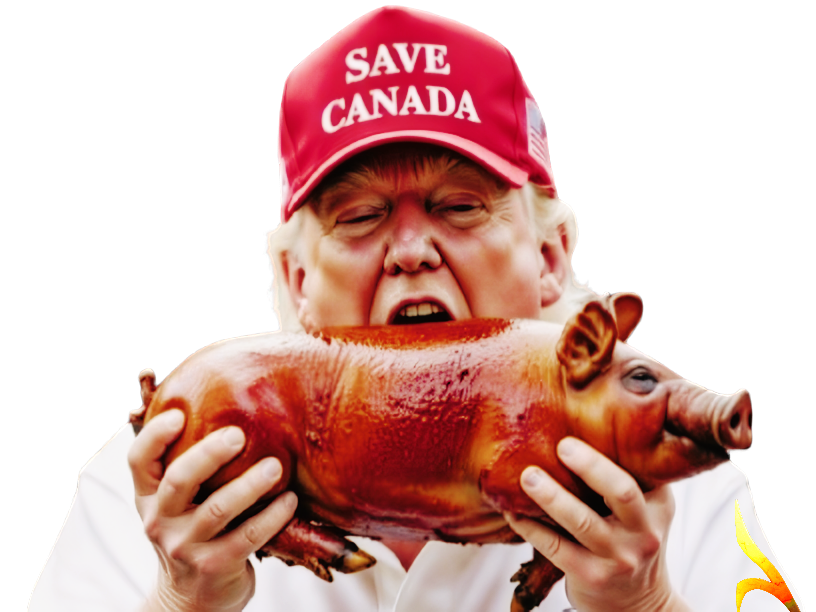 donald trump usa maga poire save canada gros burger magalax magalie obese orange president macron