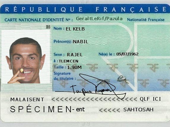 cr7 id card identite numerique carte ronaldo