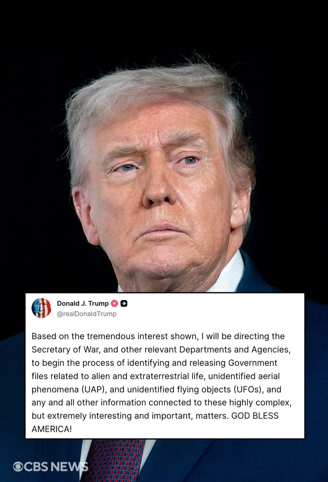 donald trump divulgation ovni ufo uap alien release reveal revelation dossier declassification classifie truth