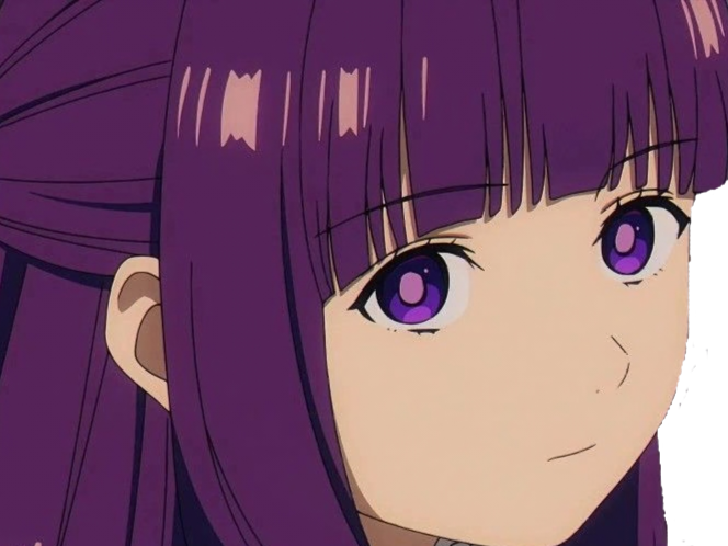 fern frieren cheveux yeux violet indigo lieden bloop