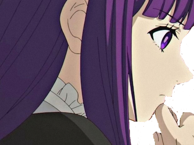 fern frieren cheveux yeux violet indigo lieden bloop