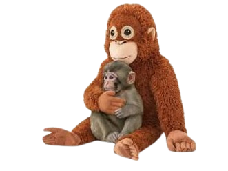 singe punch macaque peluche mugnon doudou bebe