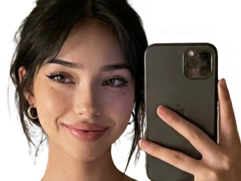 fille girl regard sourire maline telephone portable