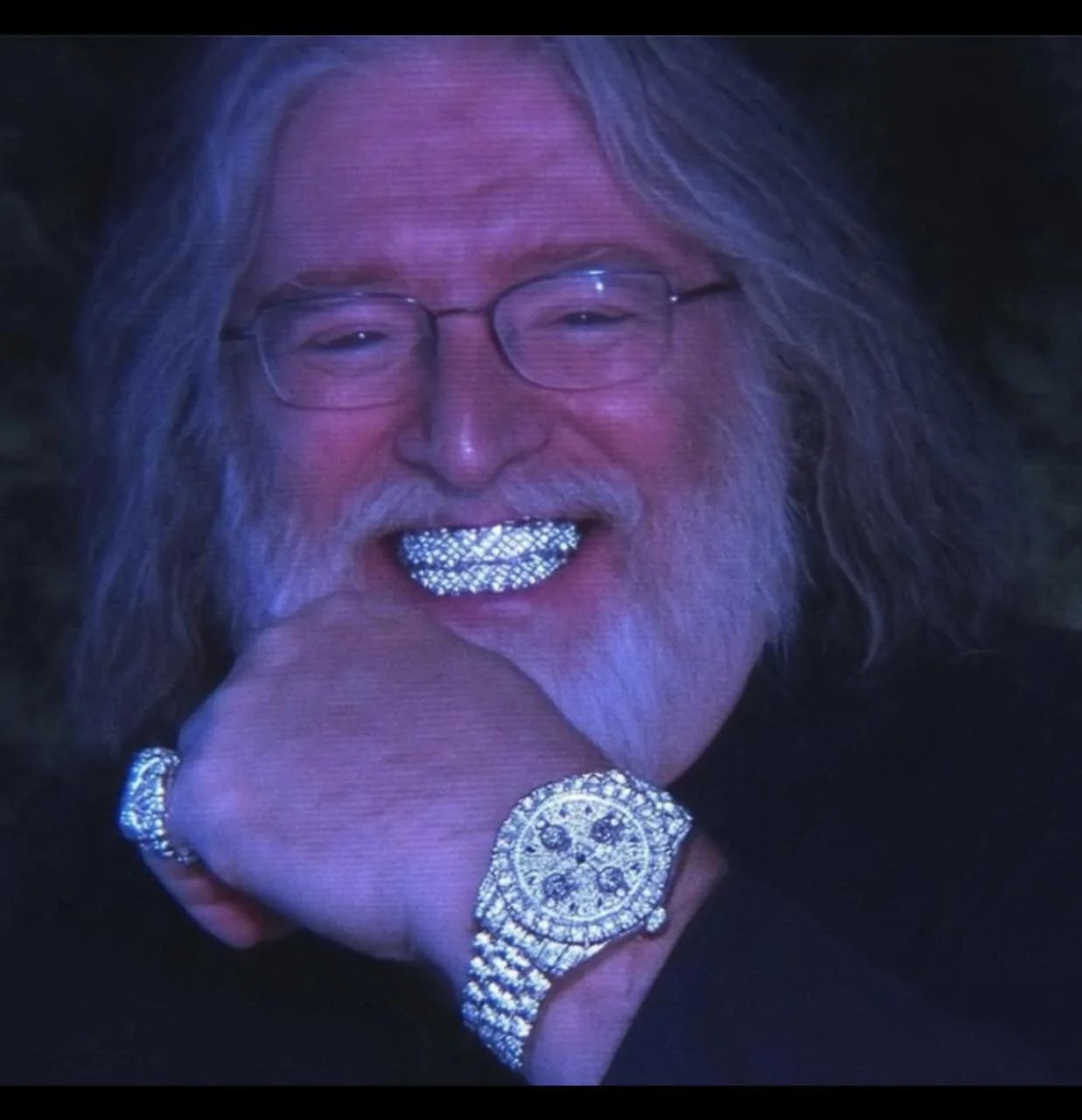 gabe riche argent heureux rire