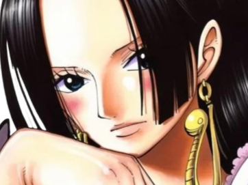 boa hancock one piece cheveux noirs boucles oreille serpent bloop