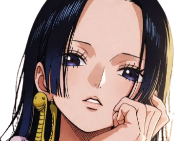boa hancock one piece cheveux noirs boucles oreille serpent bloop