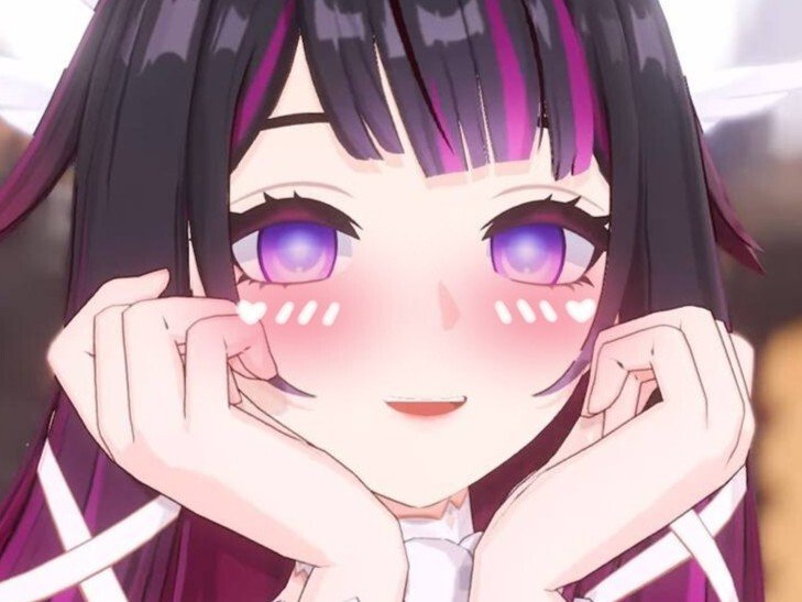 columbina colombina lune moon cute nod krai bina coeur blush rougit amour