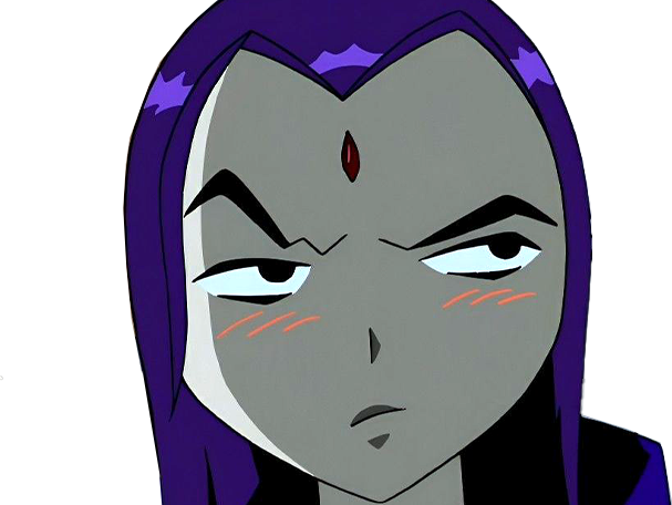 raven teen titans violet pourpre dc comics demi demone trichoporphyree indigo