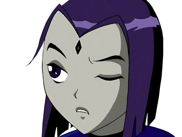 raven teen titans violet pourpre dc comics demi demone trichoporphyree indigo