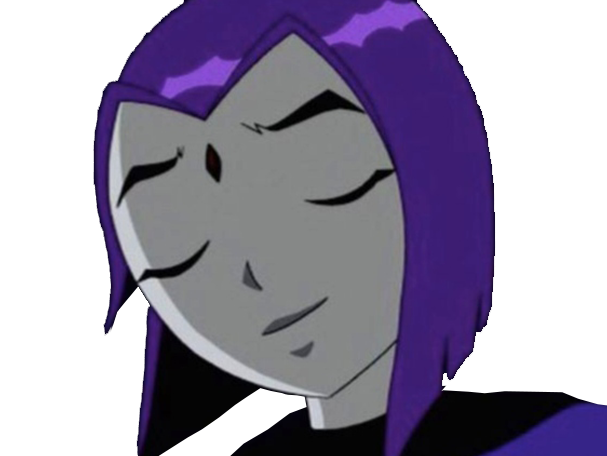 raven teen titans violet pourpre dc comics demi demone trichoporphyree indigo