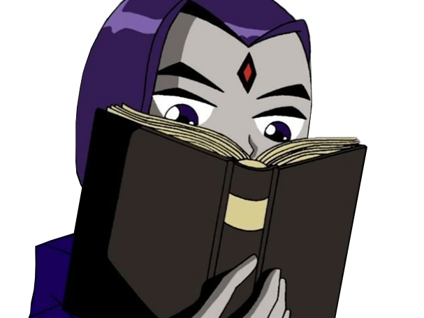 raven teen titans violet pourpre dc comics demi demone trichoporphyree indigo