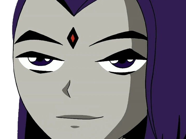 raven teen titans violet pourpre dc comics demi demone trichoporphyree indigo