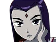 raven teen titans violet pourpre dc comics demi demone trichoporphyree indigo