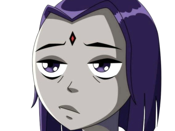 raven teen titans violet pourpre dc comics demi demone trichoporphyree indigo