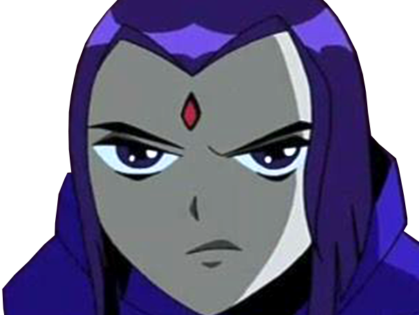 raven teen titans violet pourpre dc comics demi demone trichoporphyree indigo