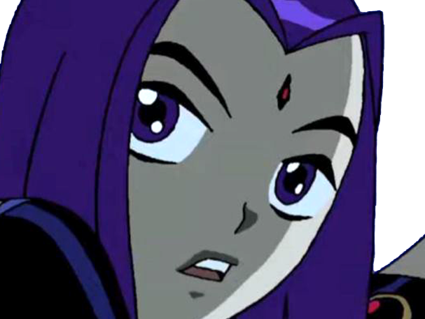 raven teen titans violet pourpre dc comics demi demone trichoporphyree indigo