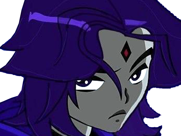 raven teen titans violet pourpre dc comics demi demone trichoporphyree indigo