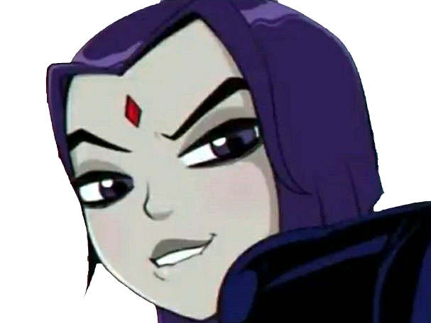 raven teen titans violet pourpre dc comics demi demone trichoporphyree indigo