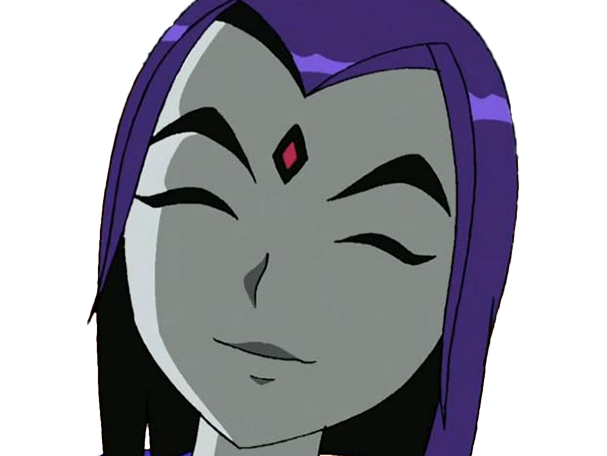 raven teen titans violet pourpre dc comics demi demone trichoporphyree indigo