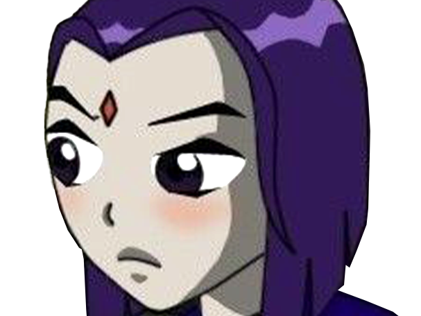 raven teen titans violet pourpre dc comics demi demone trichoporphyree indigo