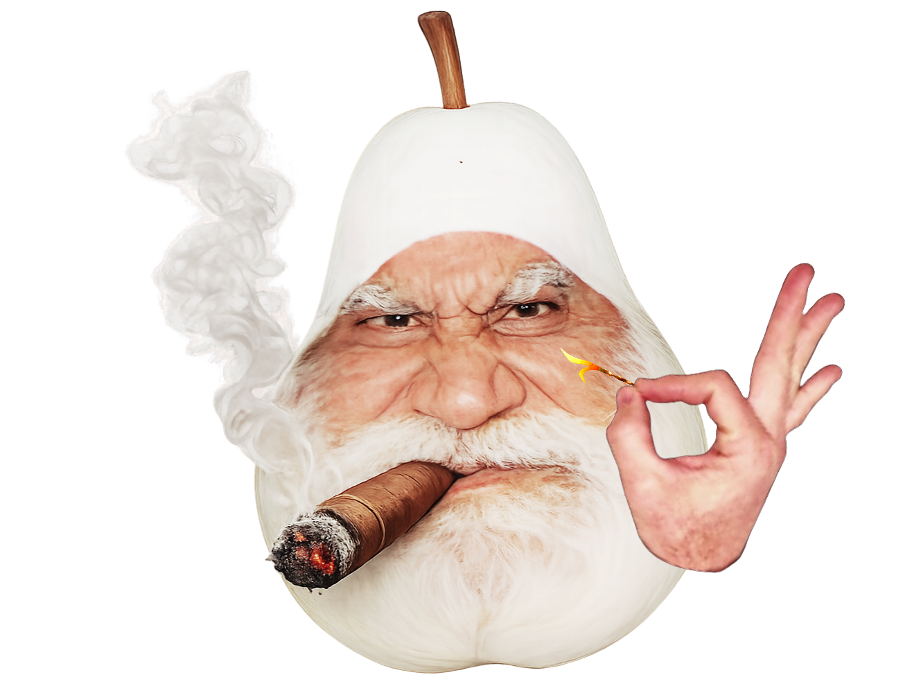 poire satan 666 tison diable colere cigare nrv fache rale raler boude frustre mechant sournois