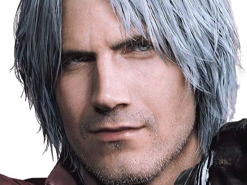 dante devil may cry 5 dmc dmc5 sparda sourire confiant fier pistolet sourit narquois knifos